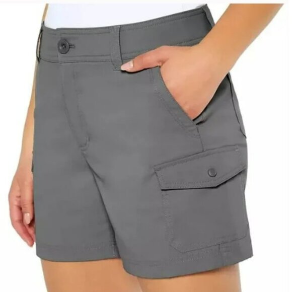 Women's‎ NWT Eddie Bauer Cargo Pocket Short Cinder Gray Size 16 - Picture 1 of 6